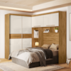 Dormitorio Modulado Casal 6P 242X173 cm Florenca Freijo Off White Moval