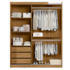 Dormitorio Modulado Casal 6P 242X173 cm Florenca Freijo Off White Moval