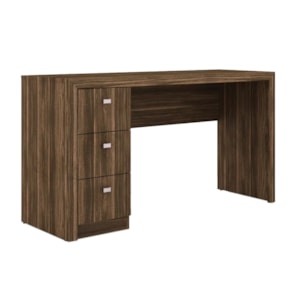 Escrivaninha 03 Gavetas Reversível ME4102 Nogal Tecno Mobili Escrivaninha 03 Gavetas Reversível ME4102 Nogal Tecno Mobili