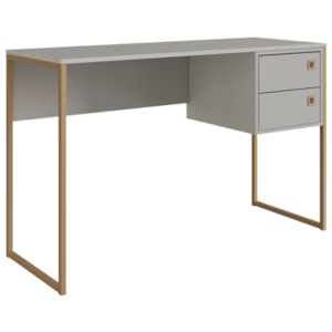 Escrivaninha 2 Gavetas 120 cm P1012 Arenas Dourado PP Milani Store