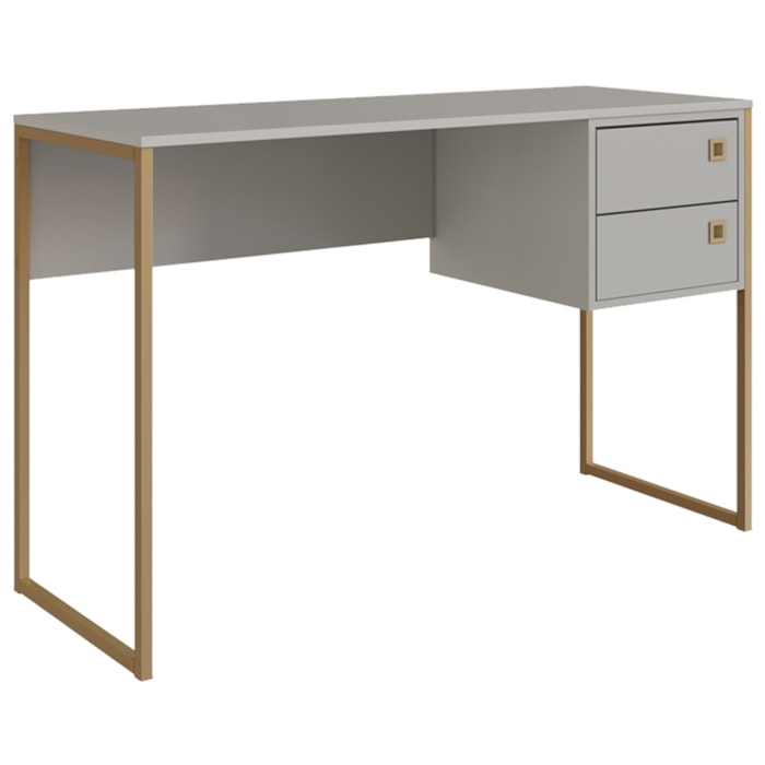 Escrivaninha 2 Gavetas 120 cm P1012 Arenas Dourado PP Milani Store