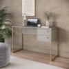 Escrivaninha 2 Gavetas 120 cm P1012 Arenas Dourado PP Milani Store