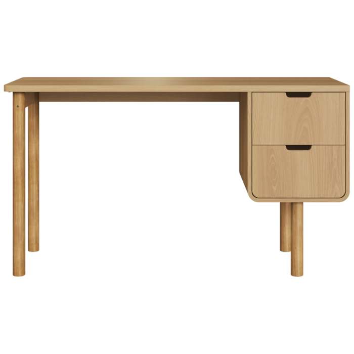 Escrivaninha 2 Gavetas 136 cm Pes Madeira Maciça 28106 Hanover Artesano