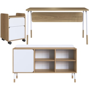 Escrivaninha Com Gaveteiro E Balcao 27988X27995X27998 Branco Hanover Artesano Escrivaninha Com Gaveteiro E Balcao 27988X27995X27998 Branco Hanover Artesano