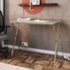 Escrivaninha Dobravel Estilo Industrial P1022 Arenas Dourado PP