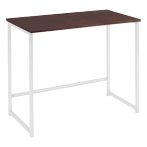 Escrivaninha F83 Madeira Taeda Castanho 80x75 cm Base Aço Branco Dmobiliario Escrivaninha F83 Madeira Taeda Castanho 80x75 cm Base Aço Branco Dmobiliario