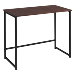Escrivaninha F83 Madeira Taeda Castanho 80x75 cm Base Aço Preto Dmobiliario Escrivaninha F83 Madeira Taeda Castanho 80x75 cm Base Aço Preto Dmobiliario