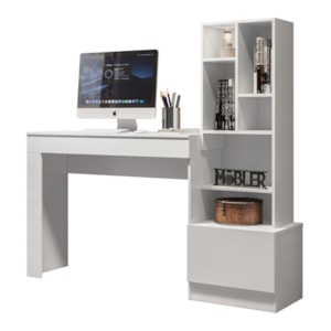 Escrivaninha Office Com Nichos 3003030 Branco MBL Escrivaninha Office Com Nichos 3003030 Branco MBL