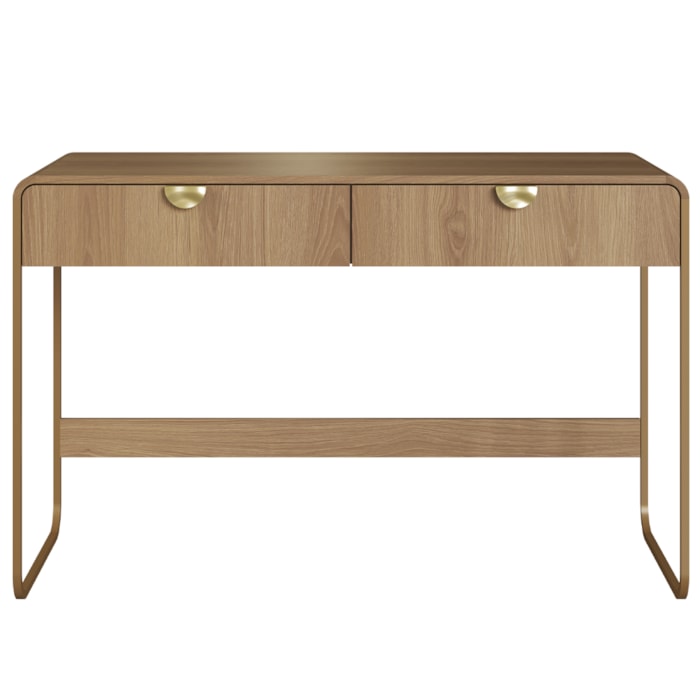 Escrivaninha Organico 2 Gavetas 125 cm 28067 Hanover Dourado Artesano