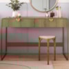 Escrivaninha Organico 2 Gavetas 125 cm 28067 Hanover Dourado Artesano