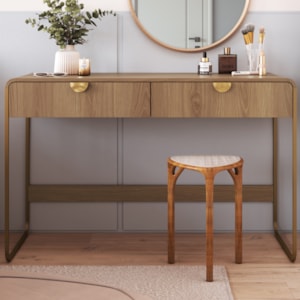 Escrivaninha Organico 2 Gavetas 125 cm 28067 Hanover Dourado Artesano