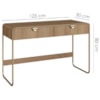 Escrivaninha Organico 2 Gavetas 125 cm 28067 Hanover Dourado Artesano