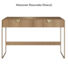 Escrivaninha Organico 2 Gavetas 125 cm 28067 Hanover Dourado Artesano