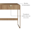 Escrivaninha Organico 2 Gavetas 125 cm 28067 Hanover Dourado Artesano