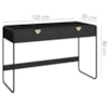 Escrivaninha Organico 2 Gavetas 125 cm 28067 Nero Preto Artesano