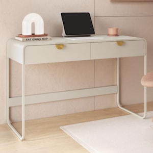 Escrivaninha Organico 2 Gavetas 125 cm 28067 Off White Artesano