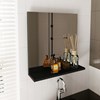 Espelheira Para Banheiro 1 Prateleira BN3642 Preto Tecno Mobili