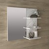 Espelheira Para Banheiro BN3608 Marmore Branco Tecno Mobili