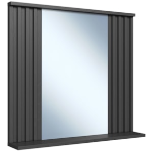 Espelheira Ripada Com Prateleira 70 cm ES1000 Grafite FAEM Espelheira Ripada Com Prateleira 70 cm ES1000 Grafite FAEM