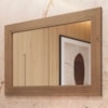 Espelho com Moldura Madeira Macica Taeda 120x80 cm 3315U Tauari Festra