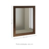 Espelho com Moldura Madeira Macica Taeda 90x78 cm 2816 Cafe Festra