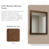 Espelho com Moldura Madeira Macica Taeda 90x78 cm 2816 Cafe Festra