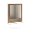 Espelho com Moldura Madeira Macica Taeda 90x78 cm 2816 Freijo Festra