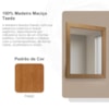 Espelho com Moldura Madeira Macica Taeda 90x78 cm 2816 Freijo Festra