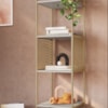 Estante 180 Cm Estilo Industrial Com Tela P1023 Arenas Dourado PP