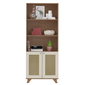 Estante 2 Portas 3 Nichos 172X70 4708 Cinamomo Off White ARLY Estante 2 Portas 3 Nichos 172X70 4708 Cinamomo Off White ARLY