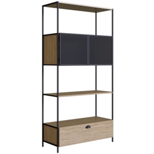 Estante 2 Portas Em Aço E 1 Gaveta York Hanover Artesano Estante 2 Portas Em Aço E 1 Gaveta York Hanover Artesano