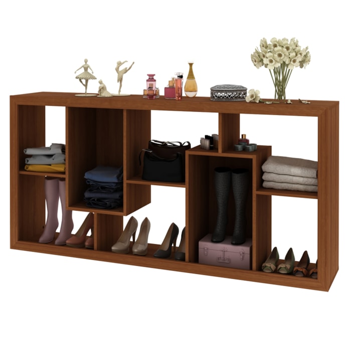 Estante Aparador Uso Horizontal Ou Vertical E1712 Amendoa Tecno Mobili