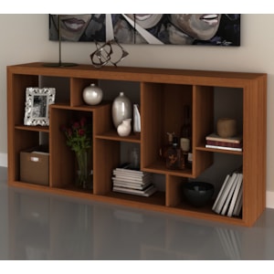 Estante Aparador Uso Horizontal Ou Vertical E1712 Amendoa Tecno Mobili