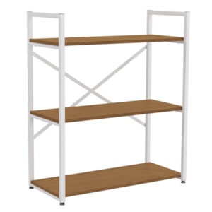 Estante Baixa 3 Prateleiras 87x72 cm LI007 Canela Branco KPB Estante Baixa 3 Prateleiras 87x72 cm LI007 Canela Branco KPB