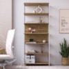 Estante Escritorio Office 211X87 cm 25858 Nogal Sevilha Branco Artesano