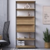 Estante Escritorio Office 211X87 cm 25858 Nogal Sevilha Preto Artesano