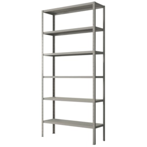 Estante Estilo Industrial 6 Prateleiras 200X95 cm Cinza ARTEF
