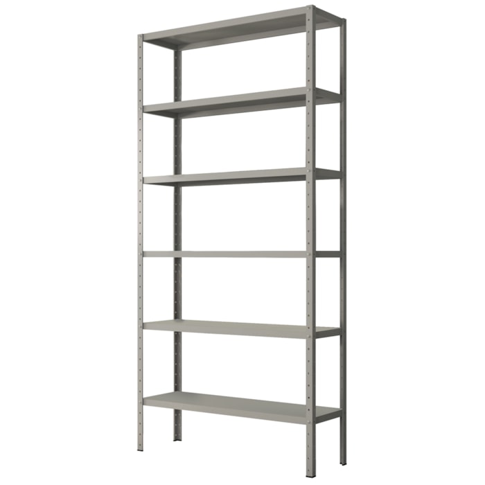 Estante Estilo Industrial 6 Prateleiras 200X95 cm Cinza ARTEF
