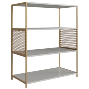 Estante Estilo Industrial 94 Cm Com Tela P1024 Arenas Dourado PP