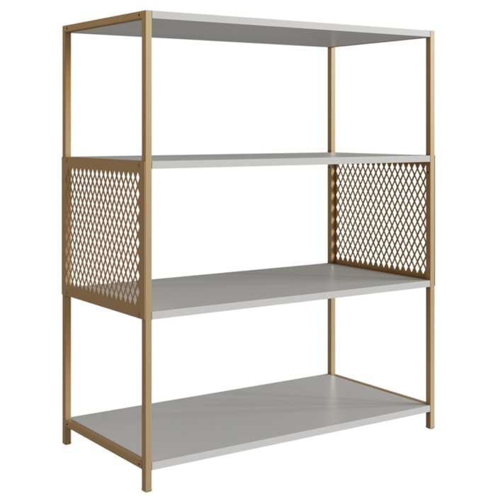 Estante Estilo Industrial 94 Cm Com Tela P1024 Arenas Dourado PP