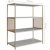 Estante Estilo Industrial 94 Cm Com Tela P1024 Arenas Dourado PP