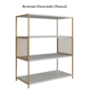 Estante Estilo Industrial 94 Cm Com Tela P1024 Arenas Dourado PP