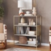 Estante Estilo Industrial 94 Cm Com Tela P1024 Arenas Dourado PP