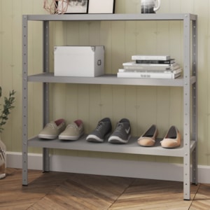 Estante Estilo Industrial Genova 3 Prateleiras 94 cm Cinza ARTEF