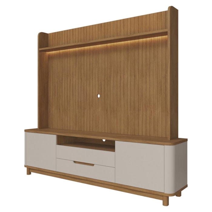 Estante Home Para TV 70 Pol Cannes 215 cm Cedro Off White DCASA