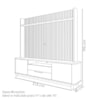 Estante Home Para TV 70 Pol Cannes 215 cm Cedro Off White DCASA