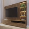 Estante Home Ripado Tv 82 Pol 240 cm Cancun Amendoa Colibri