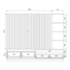 Estante Home Ripado Tv 82 Pol 240 cm Cancun Amendoa Colibri