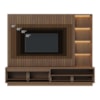 Estante Home Ripado Tv 82 Pol 240 cm Cancun Amendoa Colibri