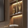 Estante Home Ripado Tv 82 Pol 240 cm Cancun Amendoa Colibri